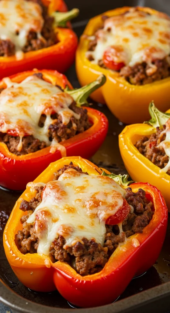 8. Cheeseburger Stuffed Peppers