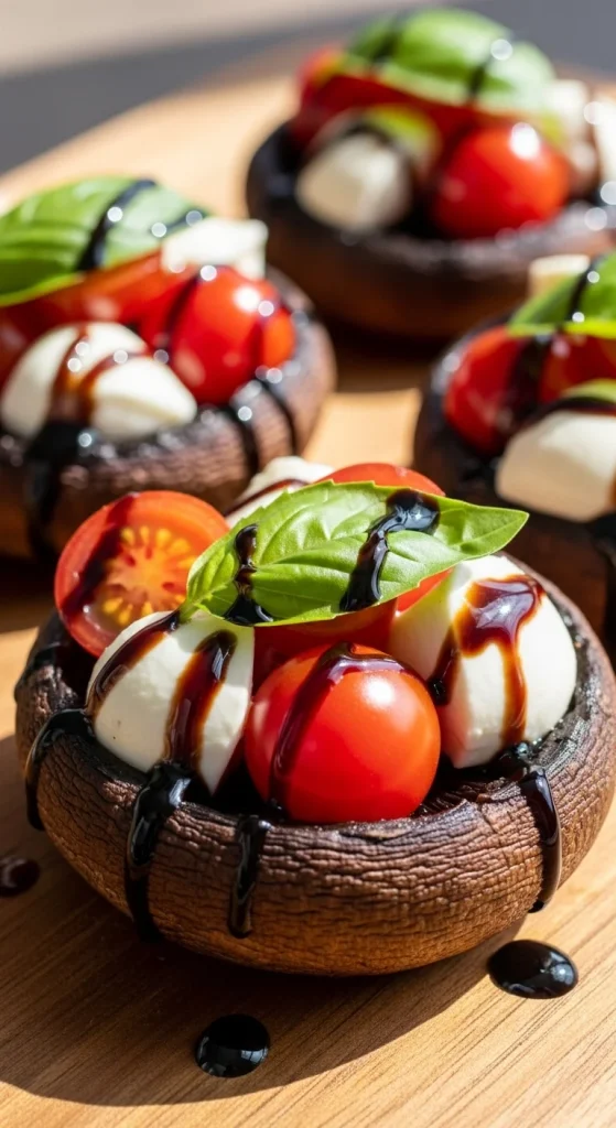 9. Caprese Stuffed Portobello Mushrooms