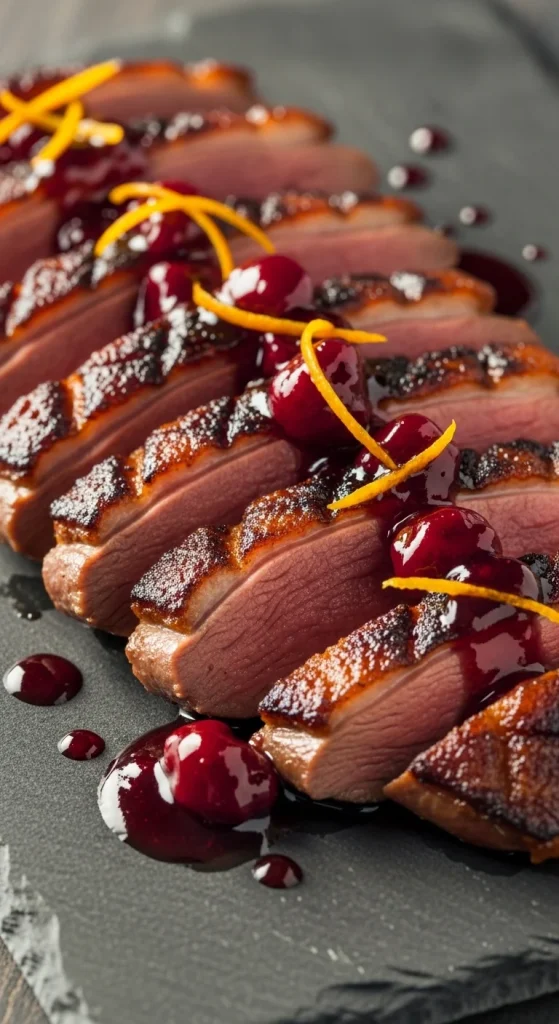 9. Duck Breast with Cherry Sauce