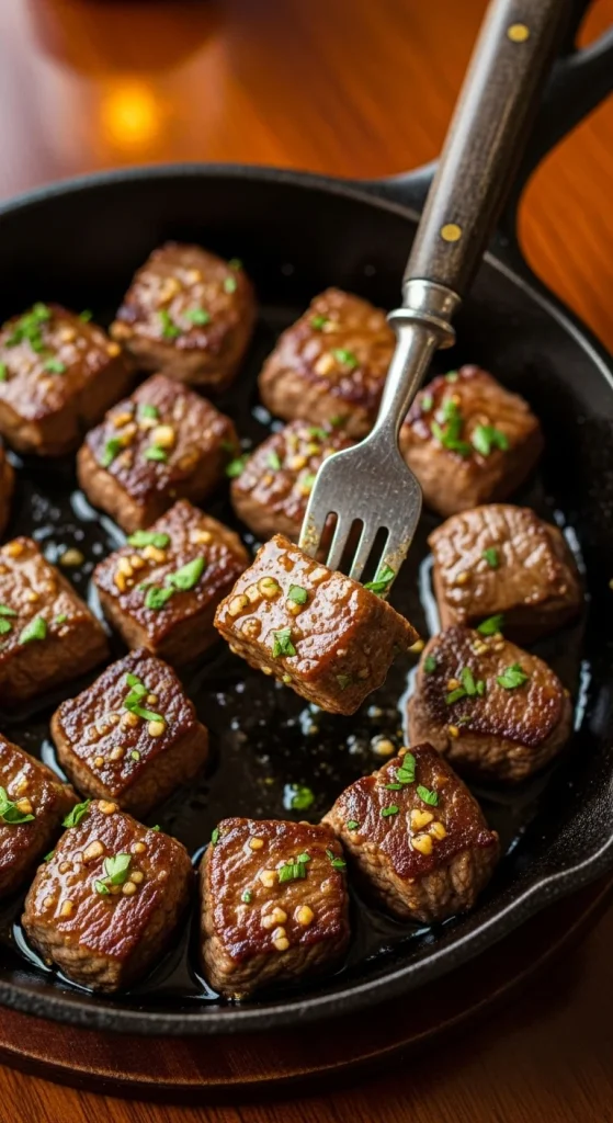 9. Garlic Butter Steak Bites
