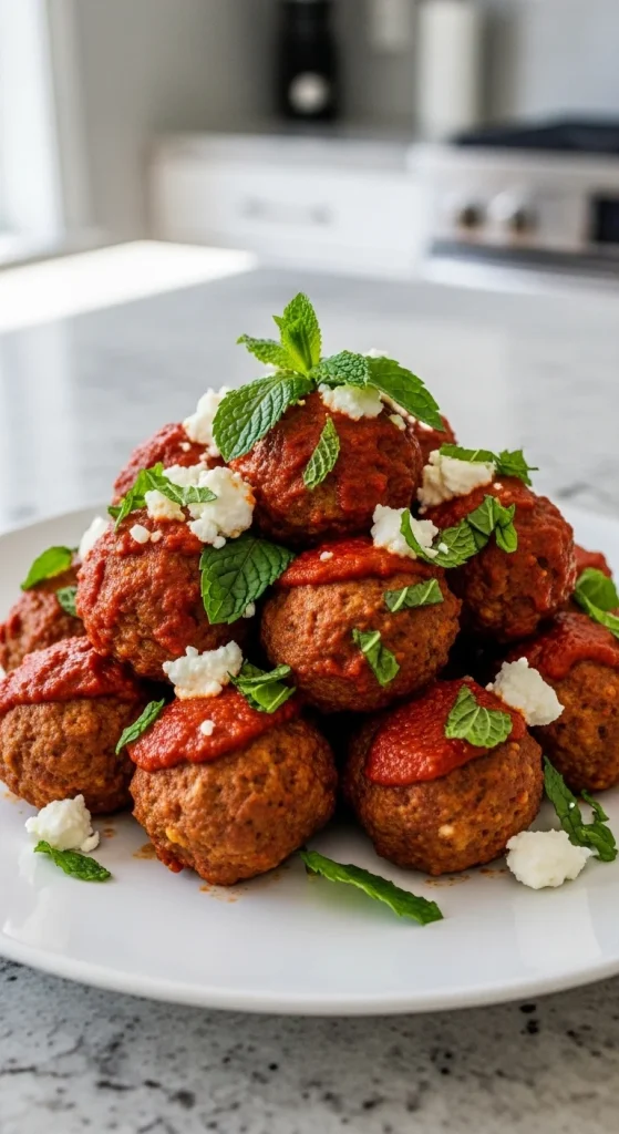 9. Lamb Meatballs with Harissa Sauce
