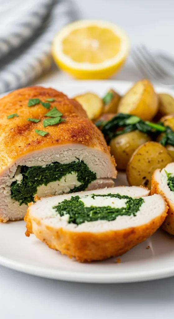 9. Spinach and Feta Stuffed Chicken