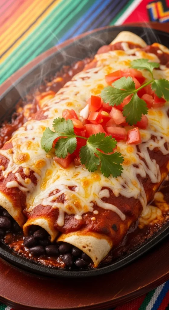 1. Cheesy Black Bean Enchiladas