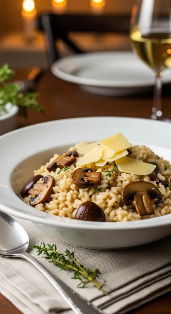 1. Creamy Mushroom Risotto 