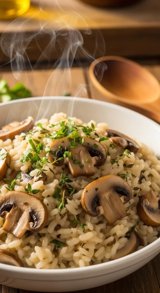 1. Creamy Mushroom Risotto