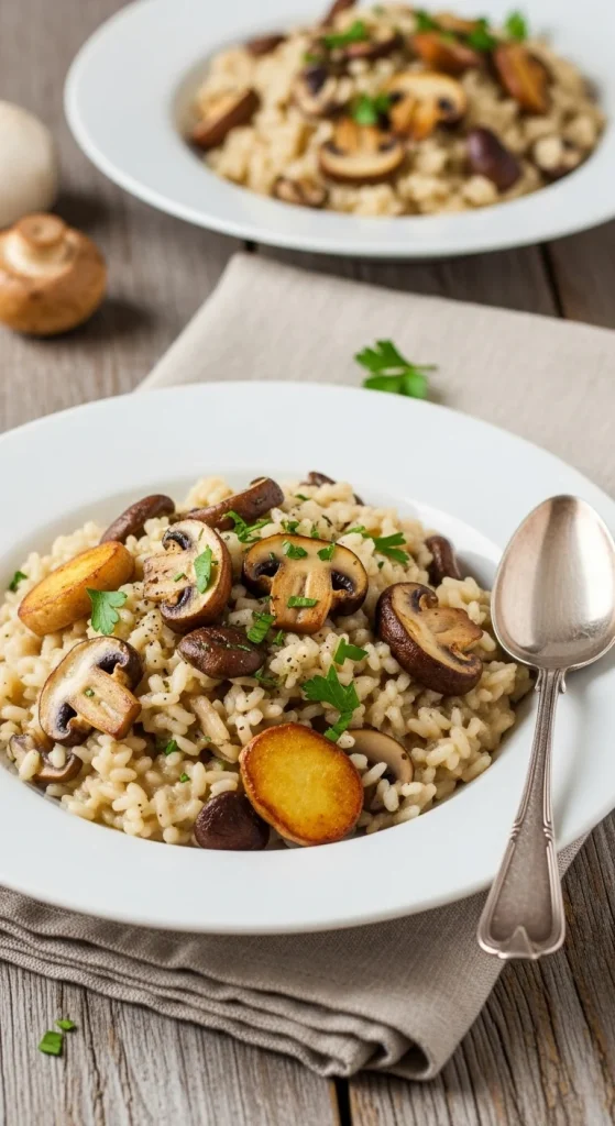 1. Creamy Mushroom Risotto
