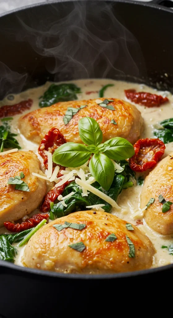 1. Creamy Tuscan Chicken Stew