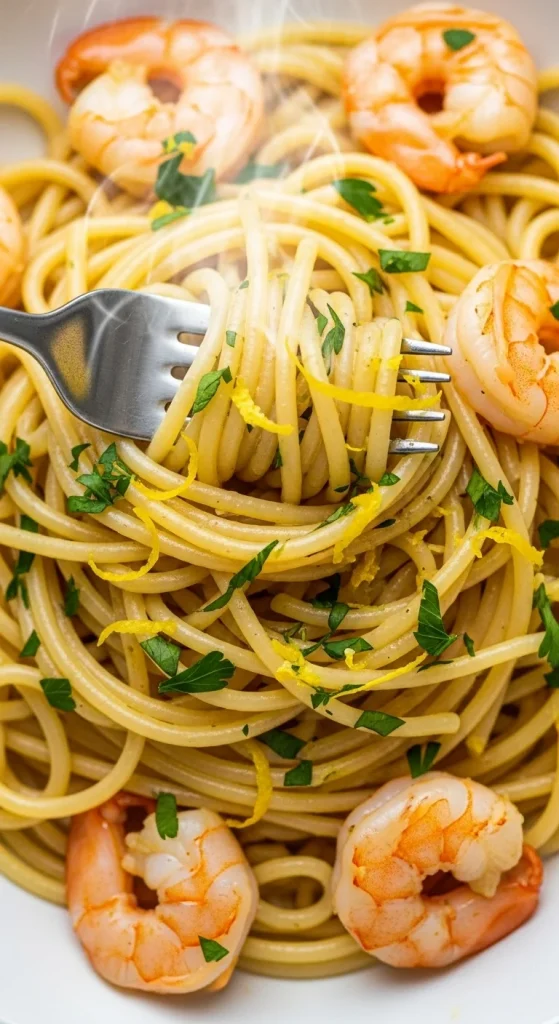 1. Garlic Butter Shrimp Pasta