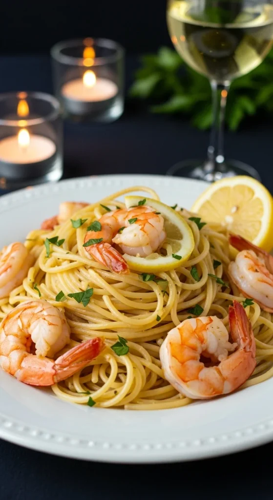 1. Lemon Garlic Butter Shrimp Pasta