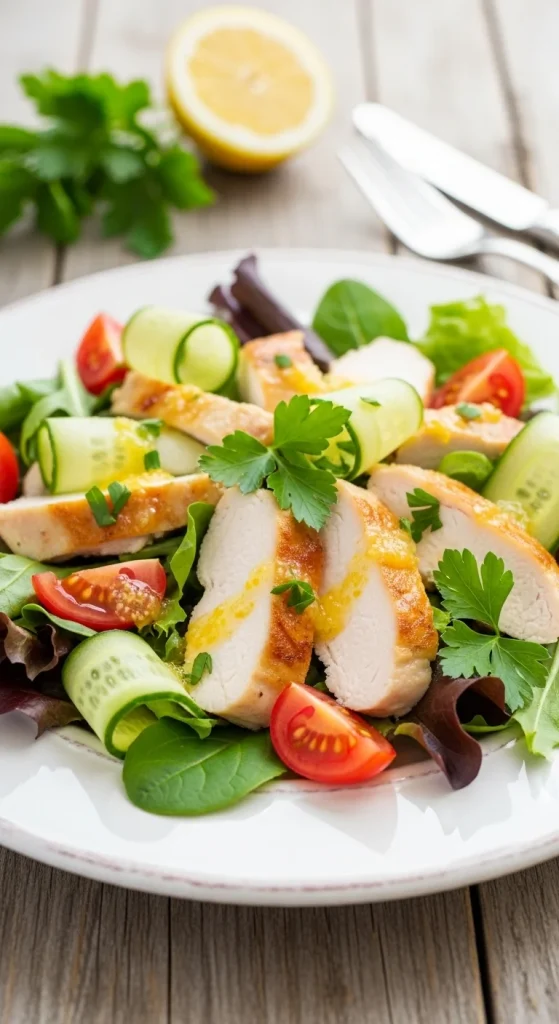 1. Lemon Garlic Grilled Chicken Salad