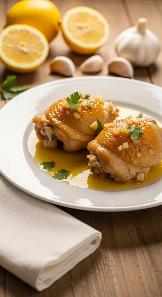 1. Slow Cooker Lemon Garlic Chicken