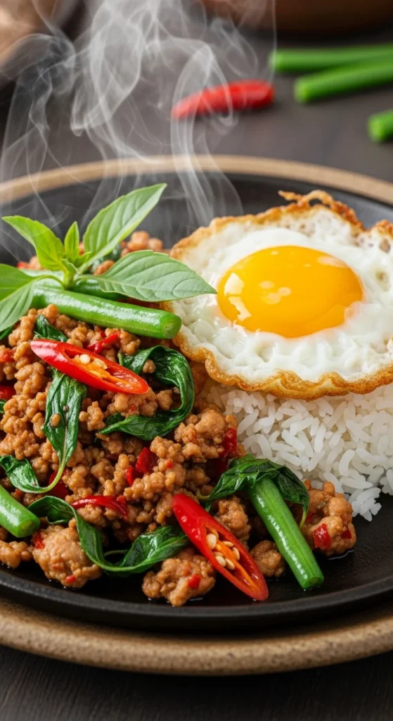 1. Spicy Thai Basil Chicken (Gai Pad Krapow)