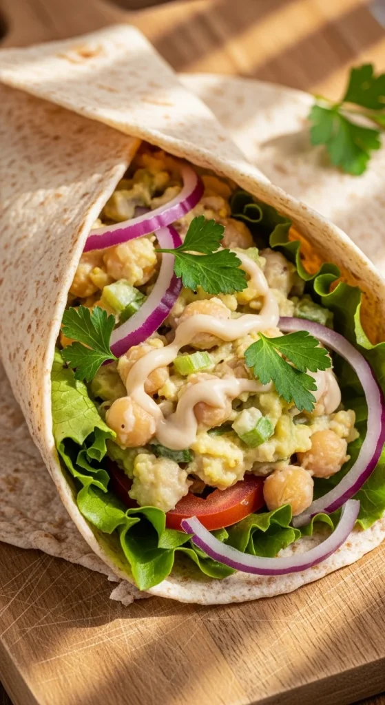 10. Chickpea Salad Wraps