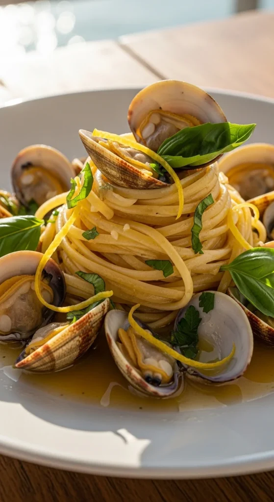10. Clam Linguine in White Wine Sauce