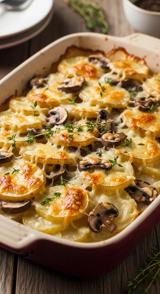 10. Mushroom and Potato Gratin