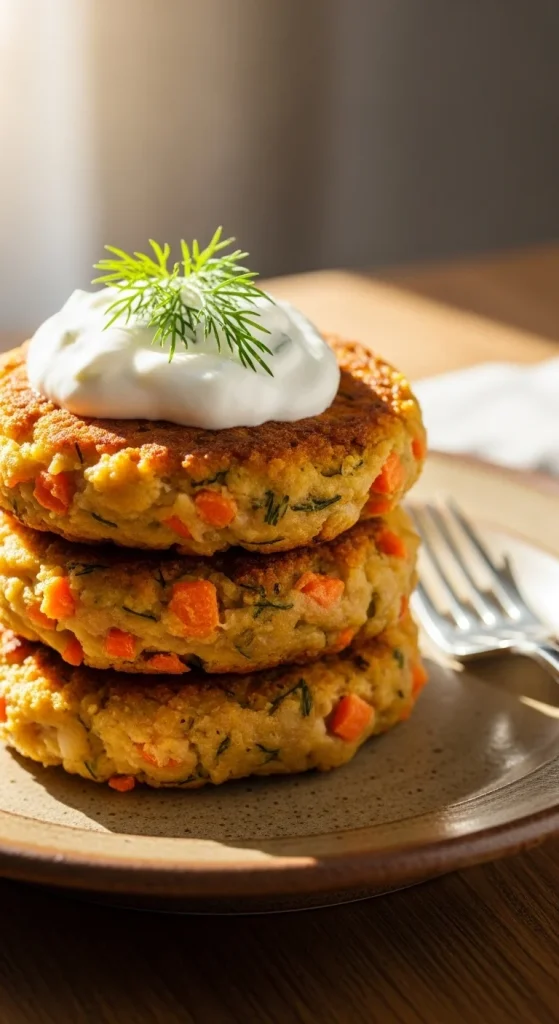 10. Spiced Carrot Lentil Patties