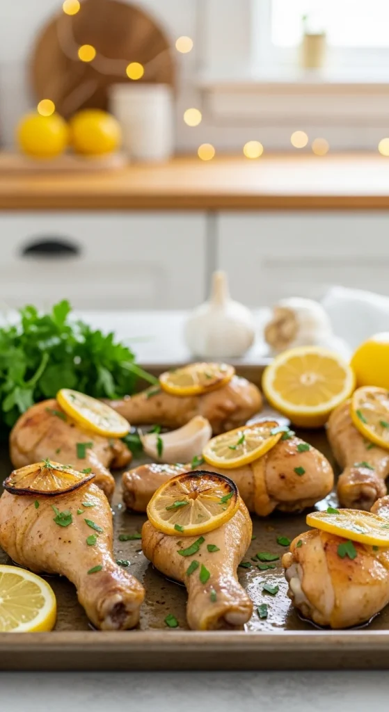 11. Baked Lemon Garlic Chicken Drumsticks