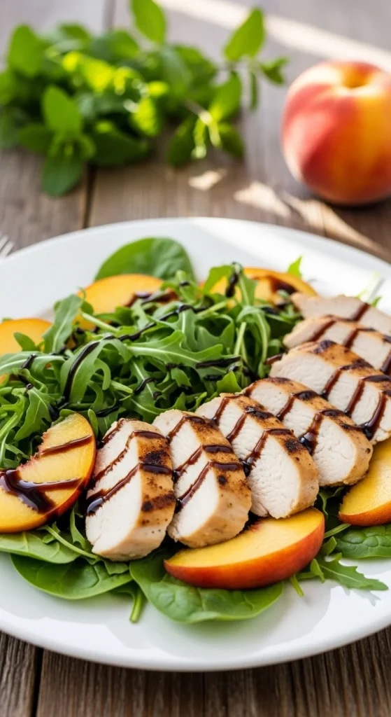 11. Grilled Chicken and Peach Salad