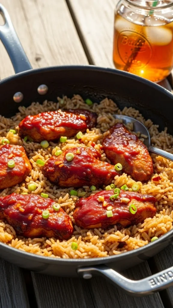 11. One-Pot BBQ Chicken and Rice
