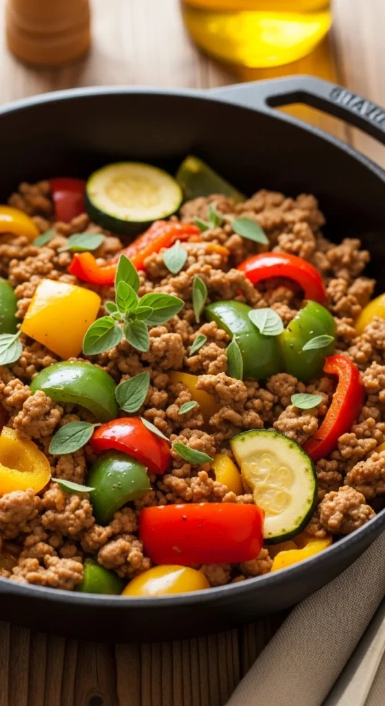 11. Turkey and Veggie Skillet