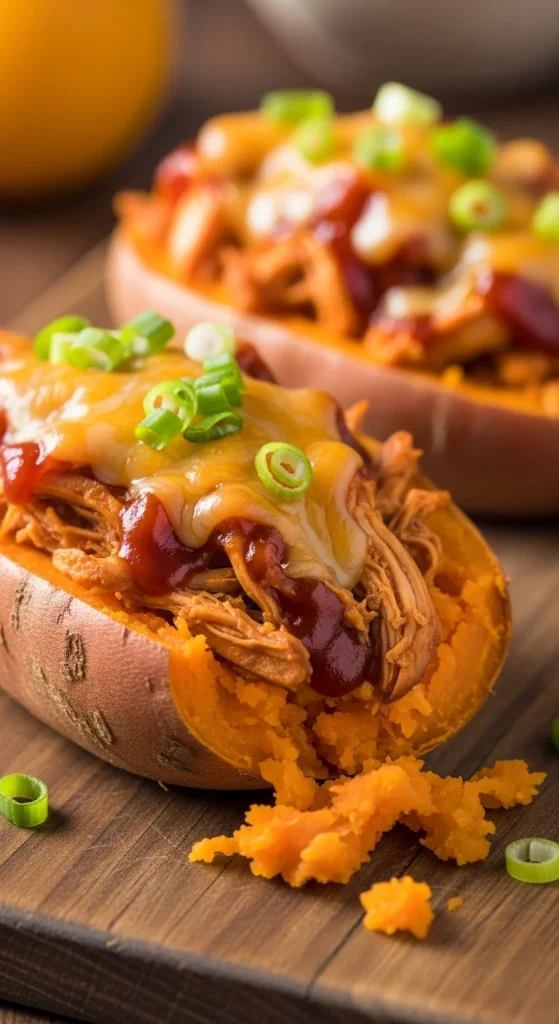 12. BBQ Chicken Stuffed Sweet Potatoes