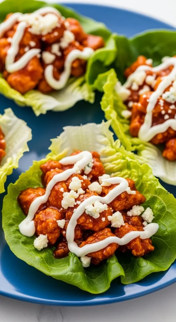 12. Buffalo Chicken Lettuce Wraps