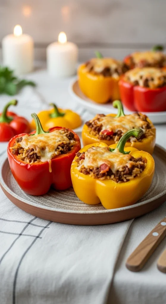 12. Cheesy Stuffed Bell Peppers