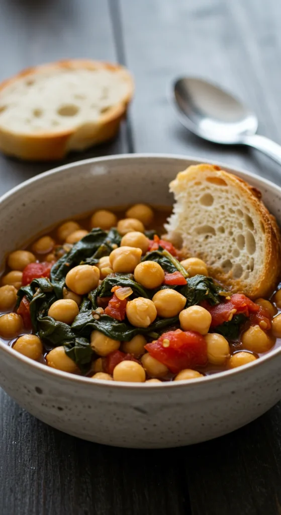 12. Chickpea Spinach Stew
