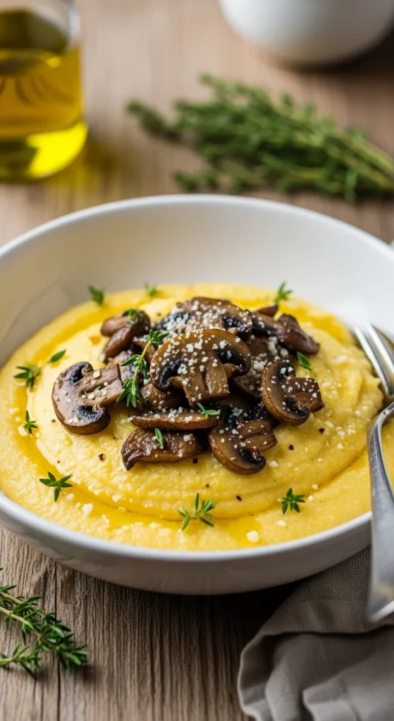 12. Creamy Mushroom Polenta