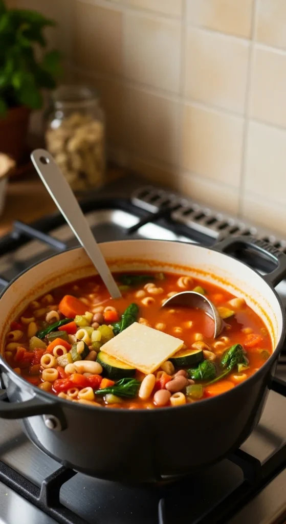 12. Crockpot Minestrone Soup