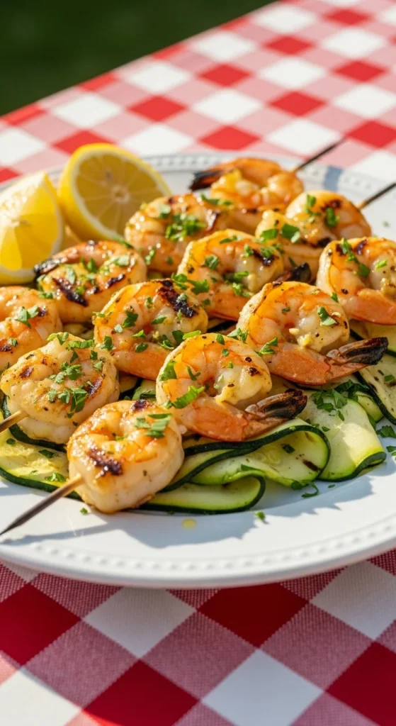 12. Lemon Garlic Shrimp Skewers