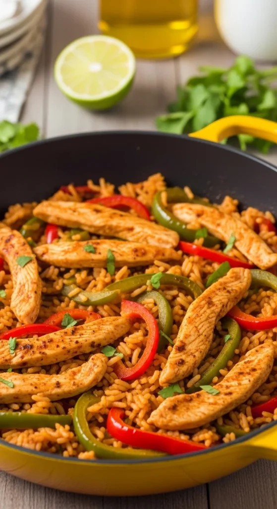 12. One-Pot Chicken Fajita Rice