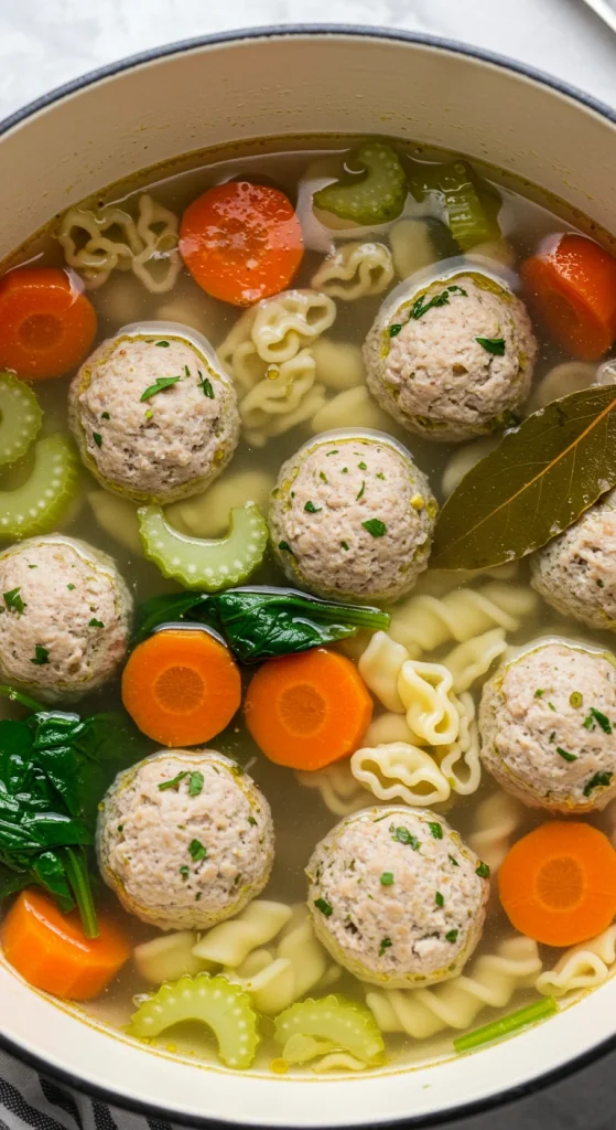 12. Turkey Meatball Soup