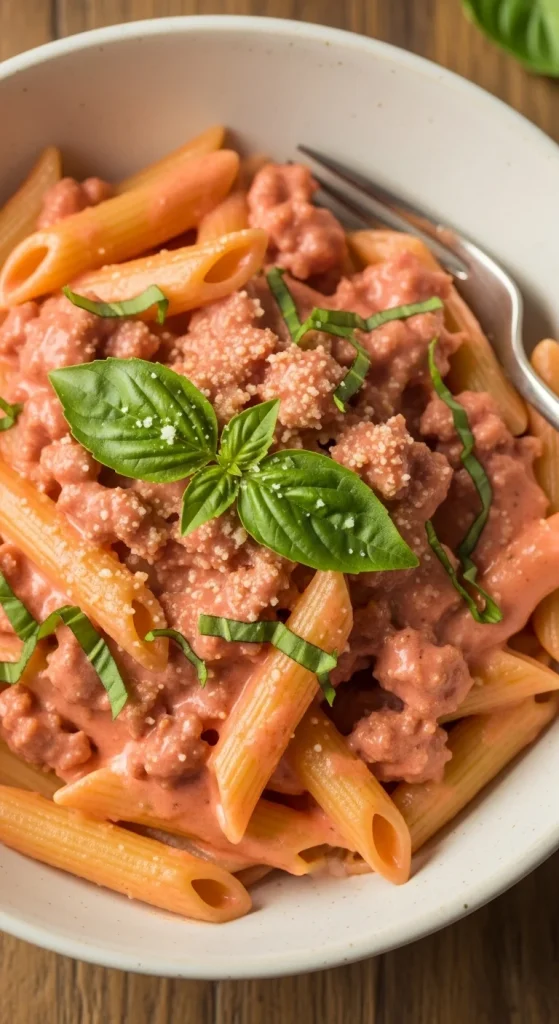 12. Vodka Sauce Penne with Sausage