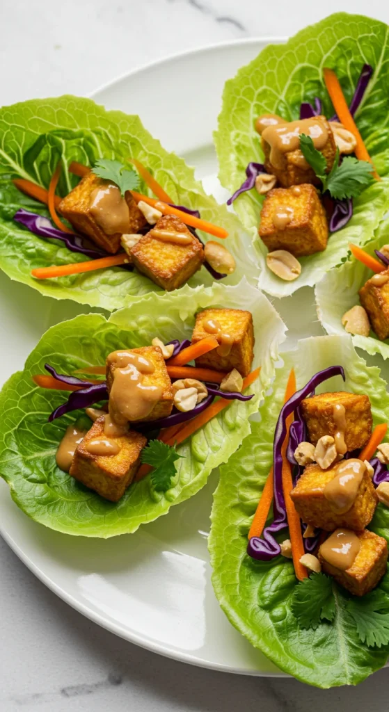 12. Zesty Tofu and Veggie Lettuce Wraps