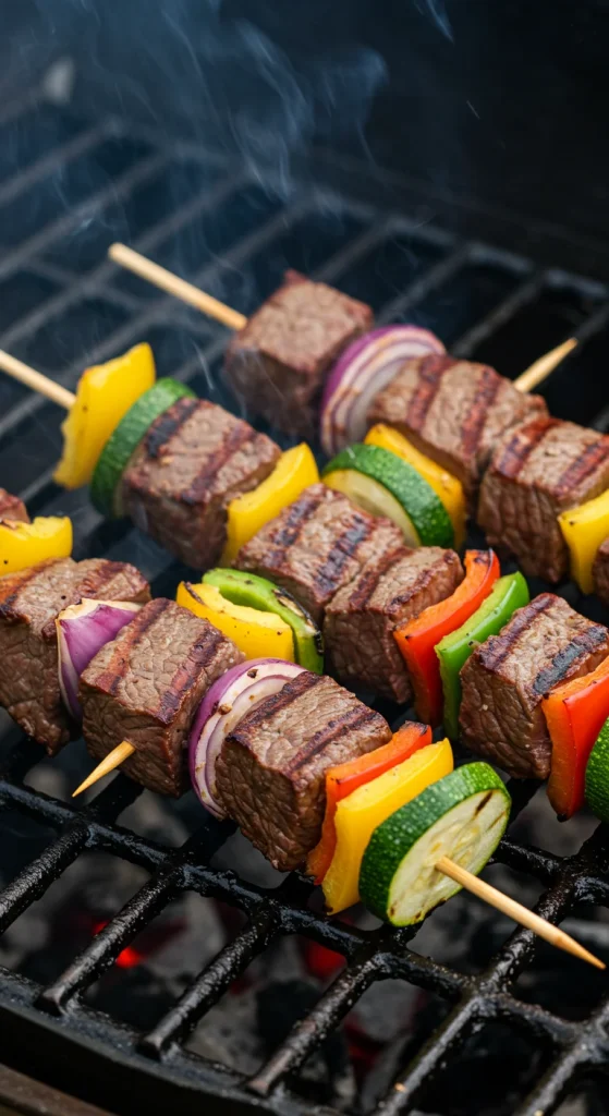 13. Beef and Veggie Skewers