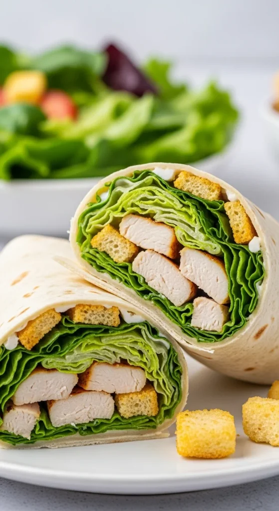13. Chicken Caesar Salad Wraps