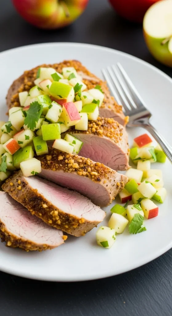 13. Grilled Pork Tenderloin with Apple Salsa