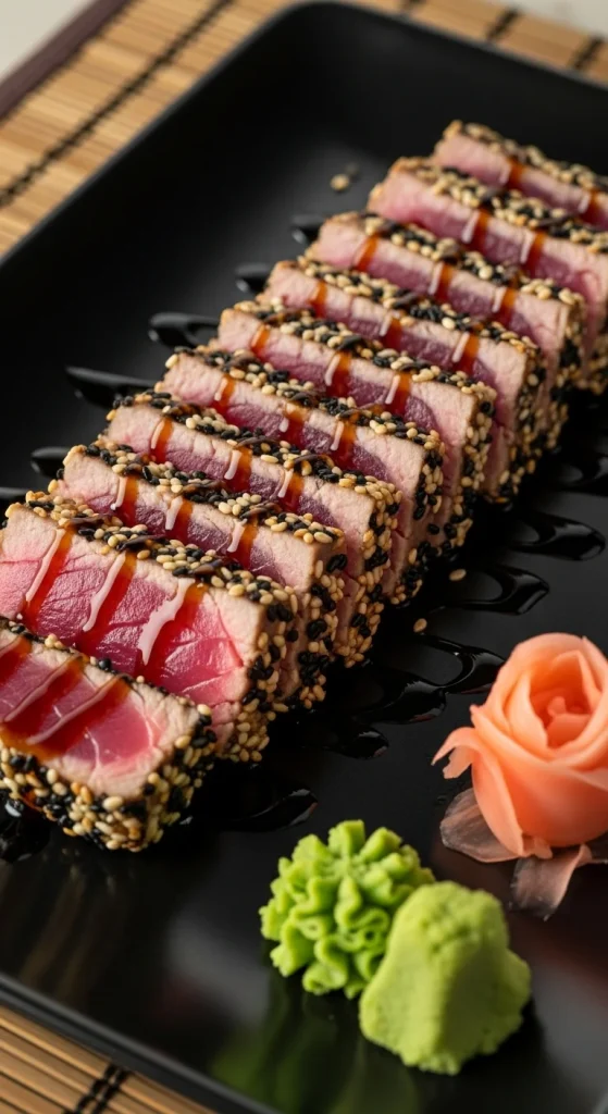 13. Grilled Tuna Steaks with Sesame Crust