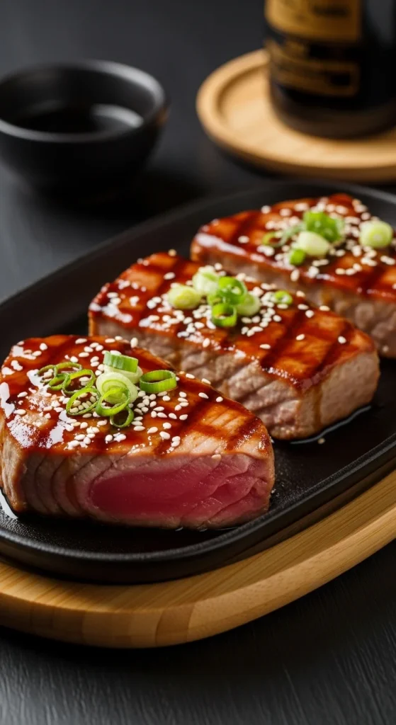 13. Grilled Tuna Steaks with Soy Glaze