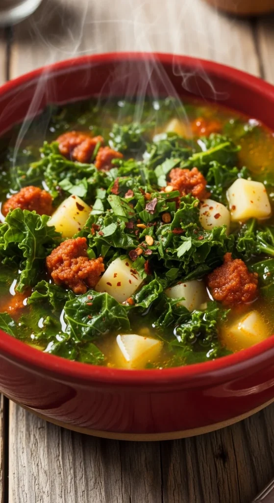 13. Spicy Sausage and Kale Soup
