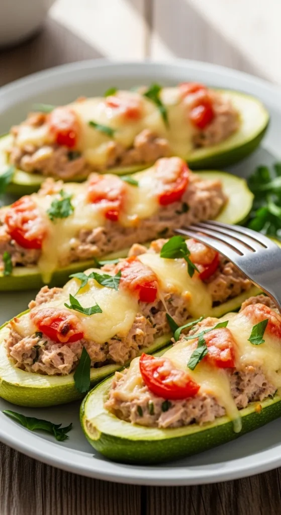 13. Tuna Zucchini Boats