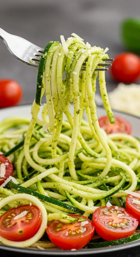 13. Zucchini Noodles with Pesto
