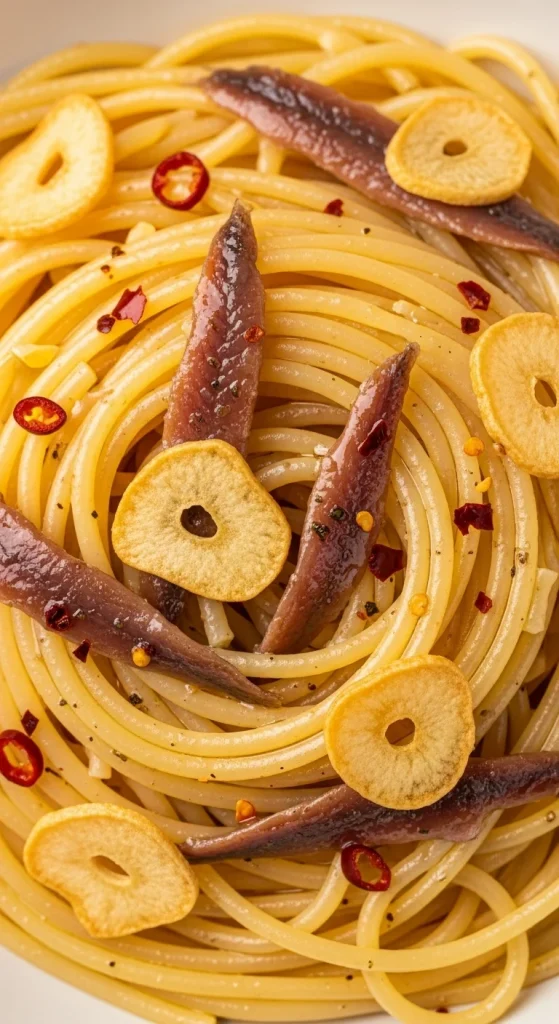 14. Aglio e Olio with Anchovies