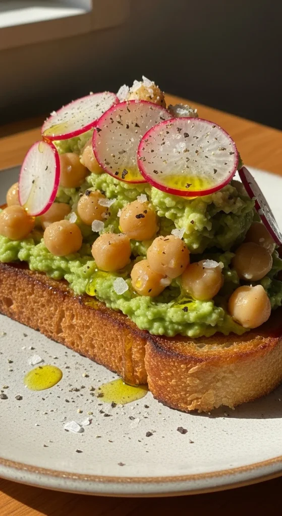 14. Avocado Toast with Chickpeas