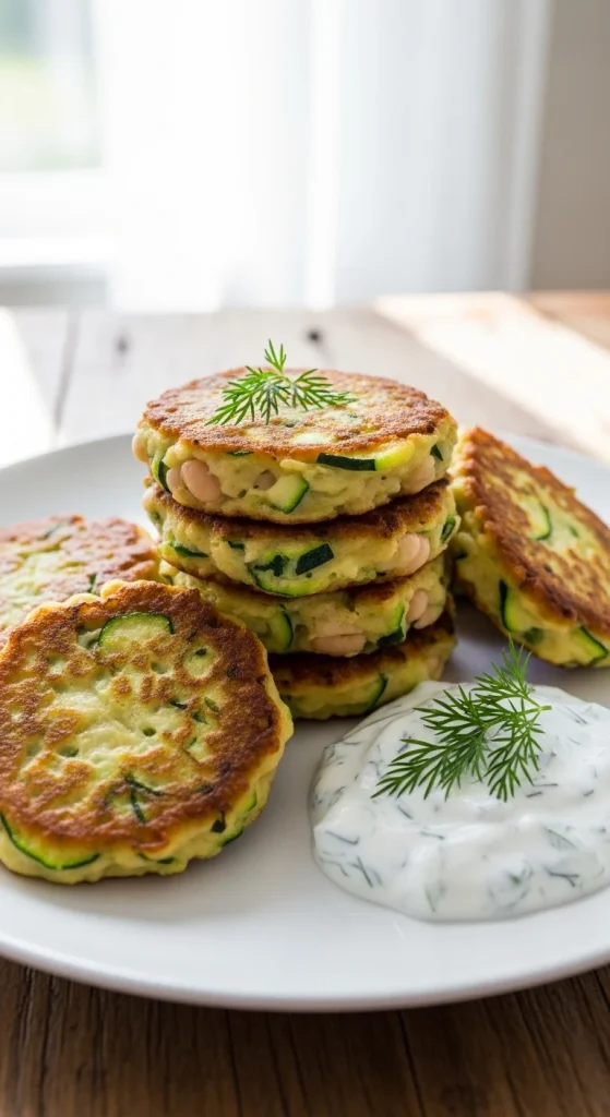 14. Cannellini Bean and Zucchini Fritters