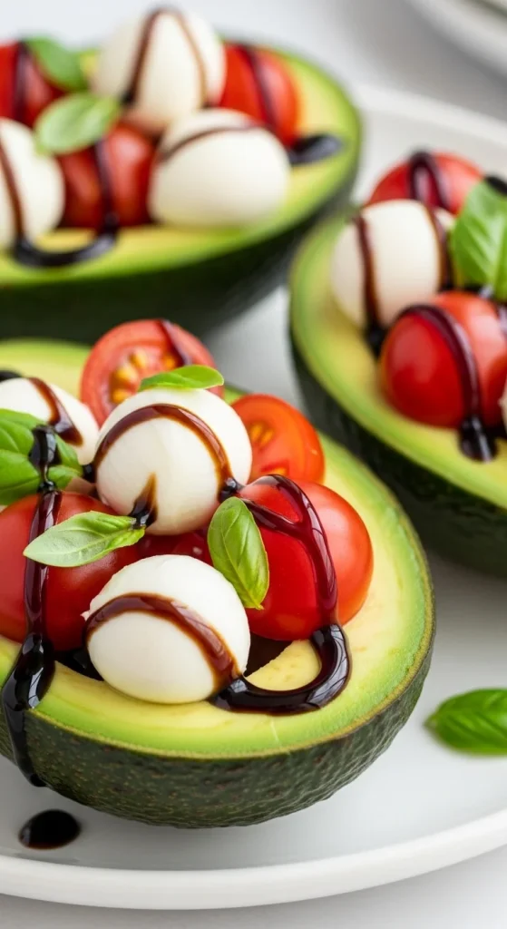 14. Caprese Stuffed Avocado
