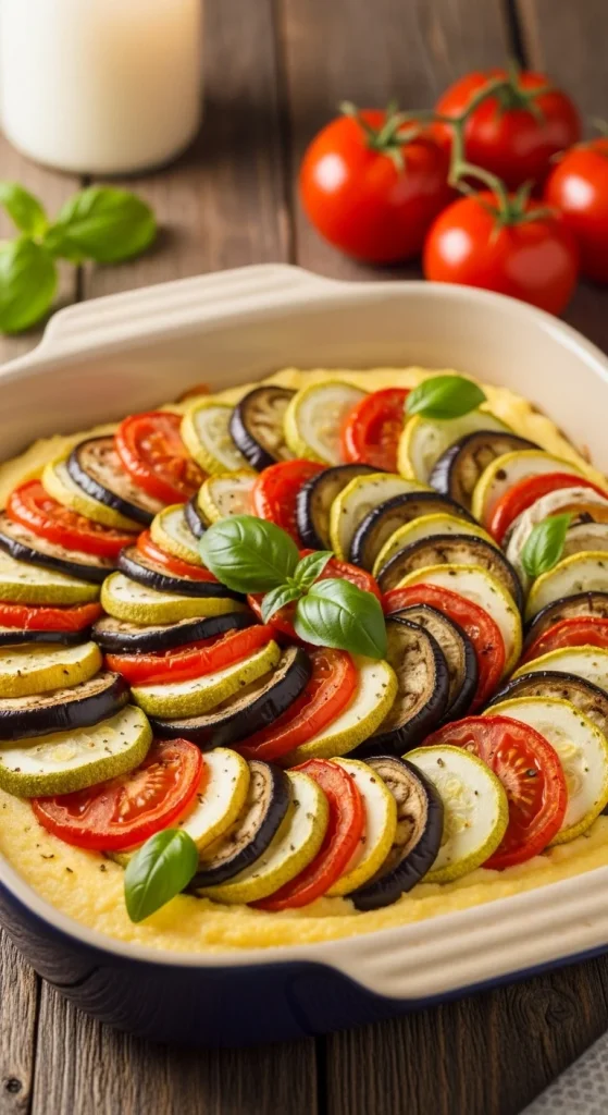 15. Baked Ratatouille with Polenta