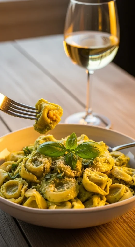 15. Gluten-Free Creamy Pesto Tortellini