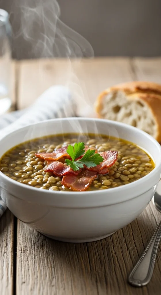 15. Lentil and Bacon Soup